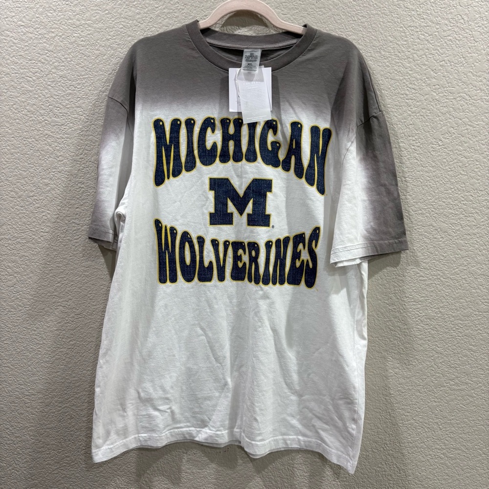 Michigan Wolverines Gameday Couture‎ Ombre Graphic Tee Shirt XL NWT NCAA